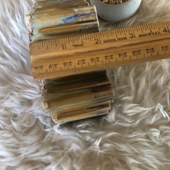 Candle Pots MAPLE LEAF Ceramic 2” Votive Holder NO Chips NWOT - Picture 6 of 7